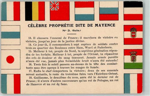 Celebre Prophetie Dite De Mayence Nr. 3 Politik Fahnen