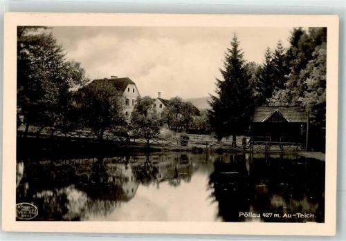 Pöllau 1935 mit Au-Teich