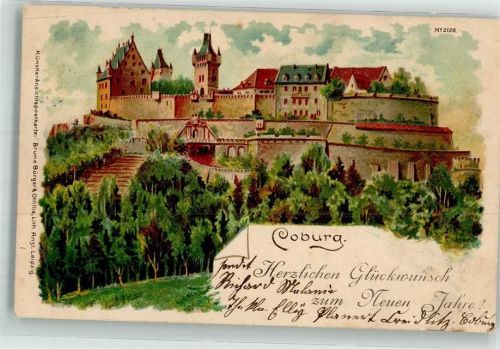 Coburg 1899 Veste Neujahr