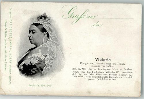 Victoria Königin Collection D. Gr. Jahrhundert Serie Q. No. 565 Esser`s Seifenpulver m.d. Löwen