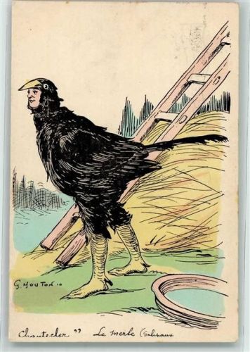 1910 Karikatur sign. G. You Ton Le Merle
