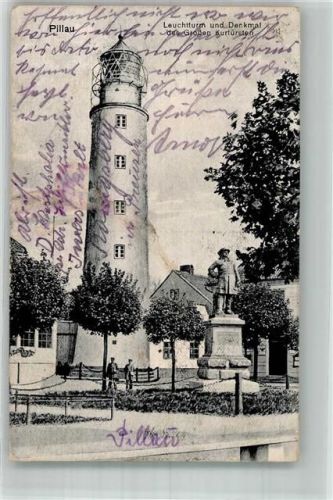 Baltijsk 1918 Leuchtturm Denkmal des Großen Kurfürsten