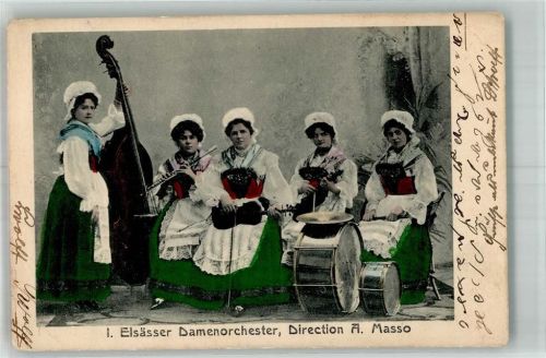 1905 Elsässer Damenorchester in Trachten