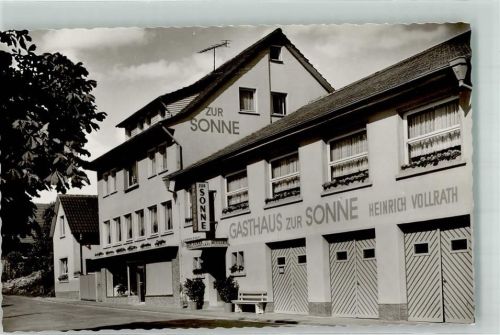 64658 W6145 Winterkasten Foto AK Gasthaus und Metzgerei zur Sonne