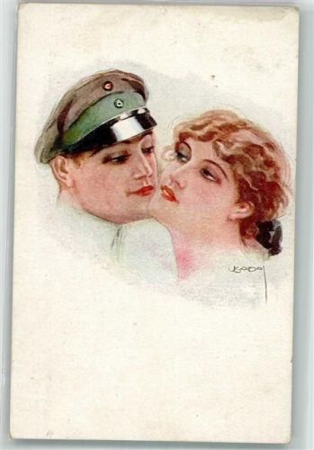 1916 Küsse Liebespaar Soldatenliebe Serie 697/1