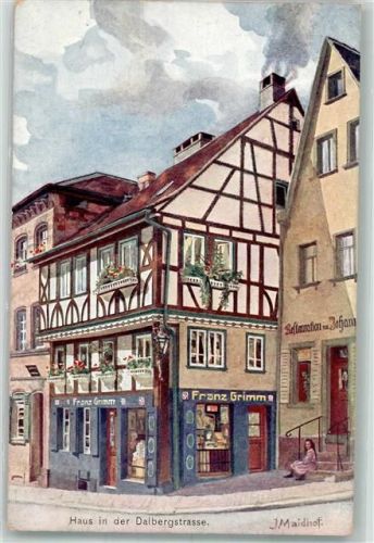 Aschaffenburg sign. Maidhof, J. Haus in der Dalbergstrasse