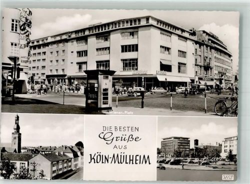 Köln Mülheim 901 Wiener Platz Geschäft Kaufhof Auto Fahrrad Telefonzelle