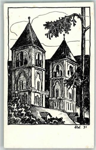 Berg Schönstatt sign. Wüstefeld, F. Kloster Schönstatt Spende