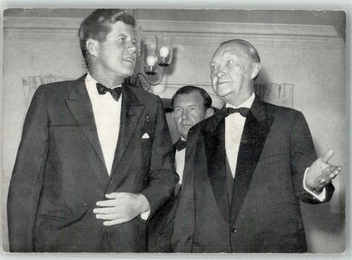 Bonn 1963 Präsident John F. Kennedy mit Bundeskanzler Adenauer auf Staatsbesuch Sonderstempel