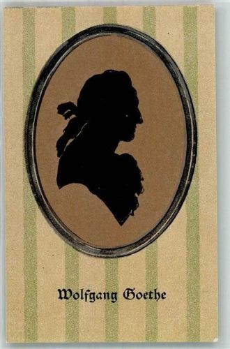 Goethe, Johann Wolfgang Scherenschnitt Verein Südmark Karte Nr. 70