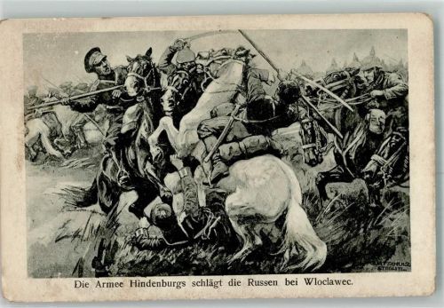 1916 WK I sign. Curt Schulz Hindenburgs Armee schlägt die Russen Verlag Schwarz Nr. 73