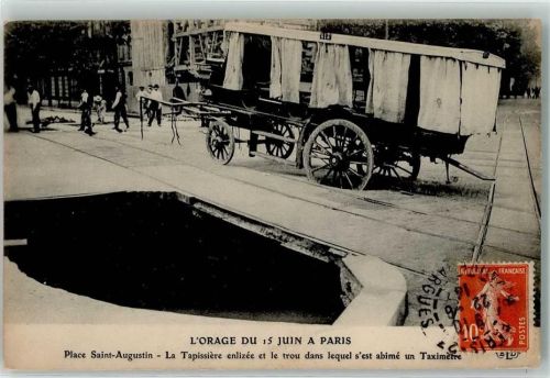 Paris 1916 Place Saint-Augustin Unwetterschaden