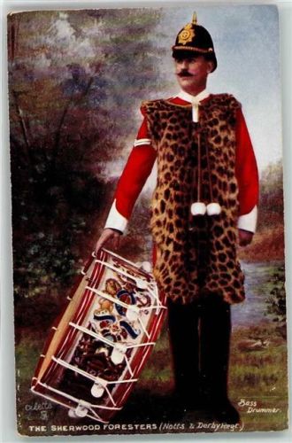 The Sherwood Foresters Bass Drummer Uniform Tucks Oilette Nr. 9430