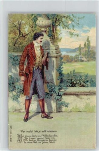 Wer treulich liebt, ist nicht verlassen Litho 1907 AK Serie 290