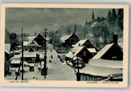 Schierke Dorfstrasse Winter