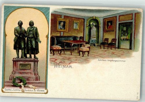 Weimar Goethe u. Schiller Denkmal Schillers Empfangszimmer