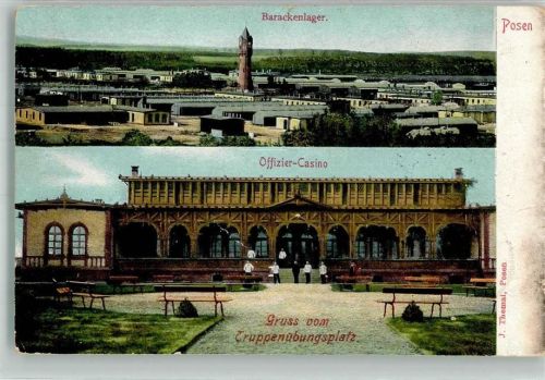Posen 1911 Kaserne Truppenübungsplatz Casino Barackenlager