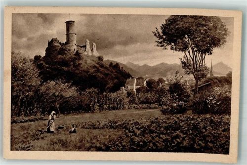Bad Godesberg 1921 Ruine Godesberg mit Siebengebirge Verlag Edm. von König Nr. 405