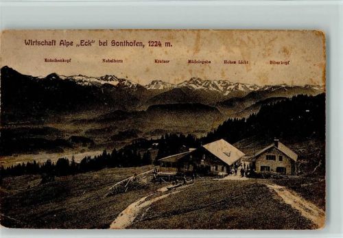 Sonthofen Entschenkopf Nebelhorn Kratzer Mädelegabe Hohes Licht Biberkopf Wirtschaft Alpe Eck
