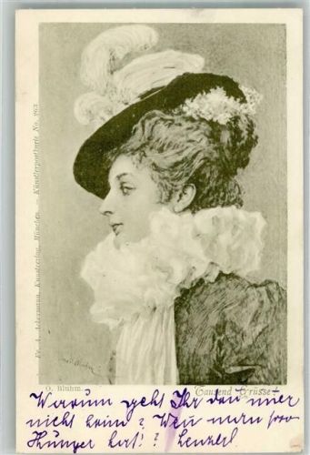 1898 sign. O. Blum Hutmode Verlag Ackermann Nr. 263 + Adelskorrespondenz