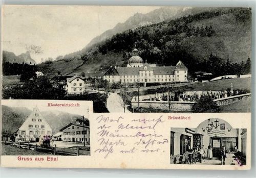 Ettal 1908 Gasthaus Klosterwirtschaft