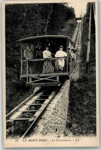 Mont-Dore Fahrgäste an Bord einer Standseilbahn zum Col de Bozat