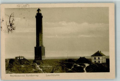 Norderney Leuchtturm 1923 AK Stempelflecke