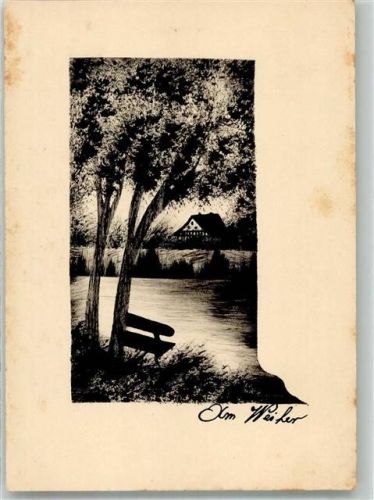 Parkbank am Teich Weiher