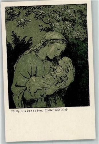 sign. Wilh. Steinhausen Mutter und Kind Deutsche Graphiker Nr. 13