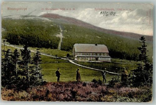 Spindlerbaude 1908 Hüttenstempel