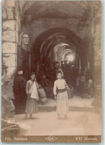 Jerusalem Marktszene 7. Stations um 1890 Foto keine AK