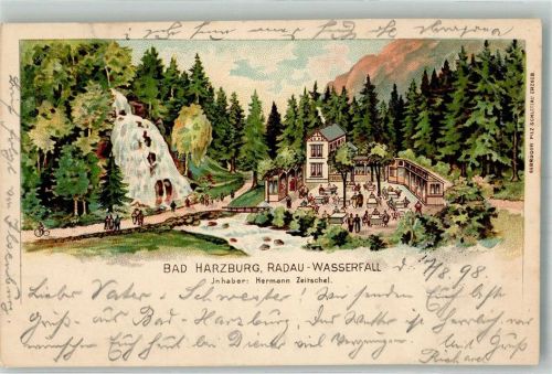 Bad Harzburg 1898 Radau Wasserfall