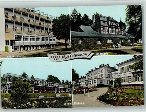 Bad Salzhausen Blindenheim Badehaus Saline Kurhaus 4-Bildaufnahme