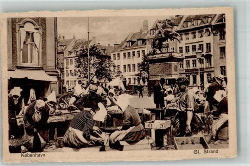 Kopenhagen 1929 Marktszene Denkmal