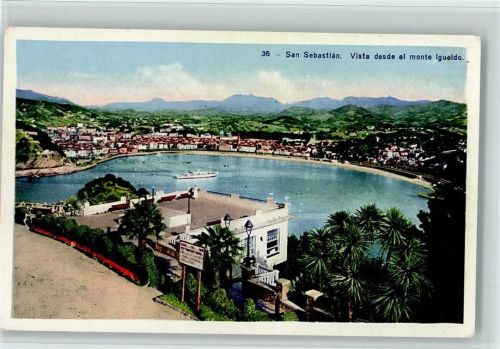 San Sebastian Gesamtansicht vom Berg Igueldo aus