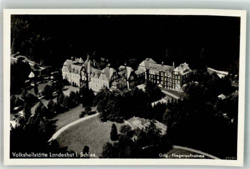 Landeshut in Schlesien 1938 Fliegeraufnahme Strähle Volksheilstätte