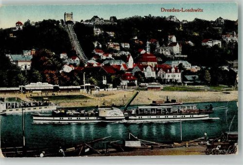 Loschwitz 1921 Raddampfer Kaiser Wilhem II Hotel Demnitz