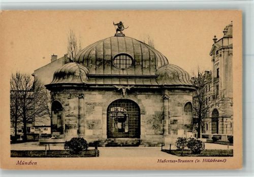 München Hubertus Brunnen - Architekt Hildebrand ca 1930 AK