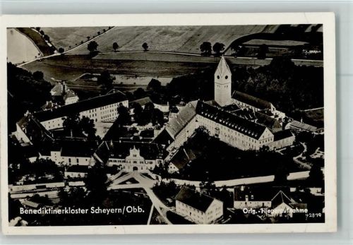 Scheyern 1950 Luftbild - Benediktinerkloster AK