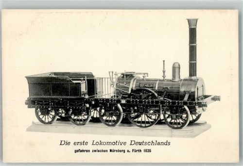 Die erste Lokomotive Deutschlands Lichtdruck W. Biede Nürnberg