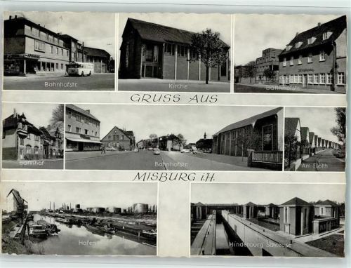 Misburg Bahnhofstraße Kirche Bus Bahnhof Am Flöth Hafen Frachtschiffe Hindenburg Schleuse Mehrfachaufnahme