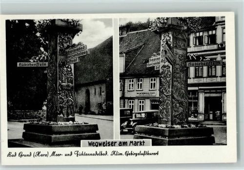 Bad Grund Wegweiser am Markt