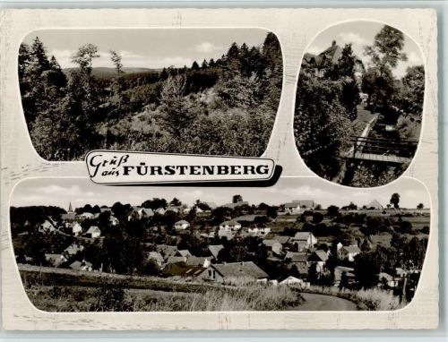 Fürstenberg Ortsansichten Gesamtansicht 3-Bildaufnahme