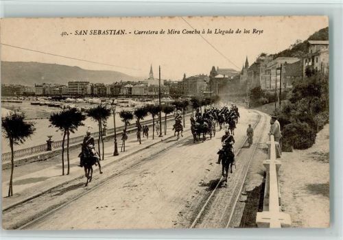San Sebastian Mira-Concha-Strasse Ankunft der Reiter
