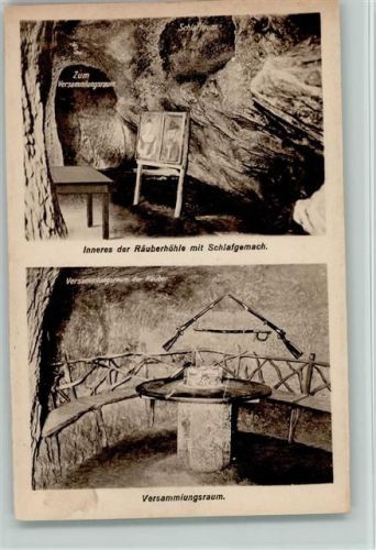 Wiesbaden Räuberhöhle Innenaufnahme Schlafgemach Versammlungsraum Nerotal