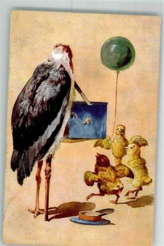 Drehorgel Marabu und Küken