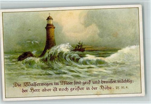 Psalm - Leuchtturm, sign G. Röder ca 1908 AK