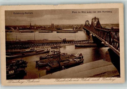 Duisburg Rheinschiffe - Ruhrort - Schuten, Schleppschiffe 1922 AK