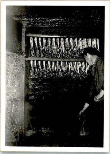 Cuxhaven Foto montiert auf Karton Räucherkammer