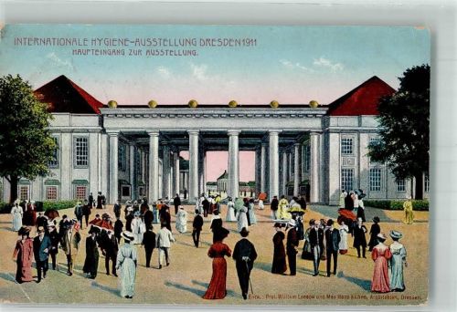 Dresden Haupteingang Architektur Lossow + Kühne offiz. Karte Nr. 12